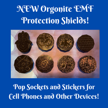 Load image into Gallery viewer, Orgonite EMF - 5G Protection Shield Pop Sockets &amp; Stickers
